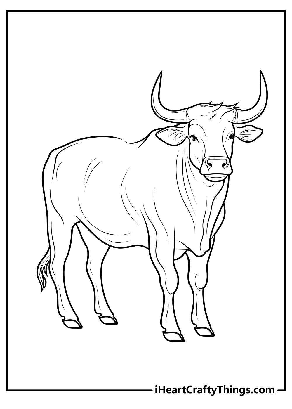 Bull coloring pages free printables