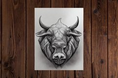 Realistic bull heads coloring pages