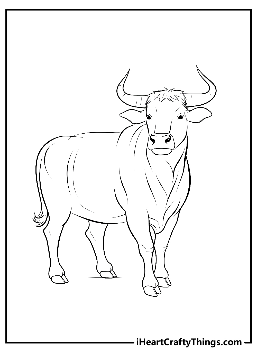 Bull coloring pages free printables