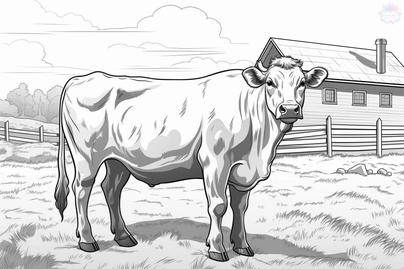 Cow coloring pages