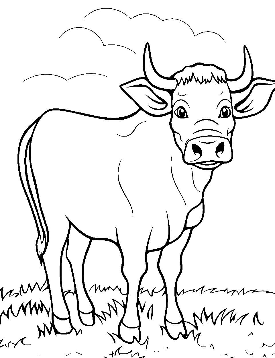 Cow coloring pages free printable sheets