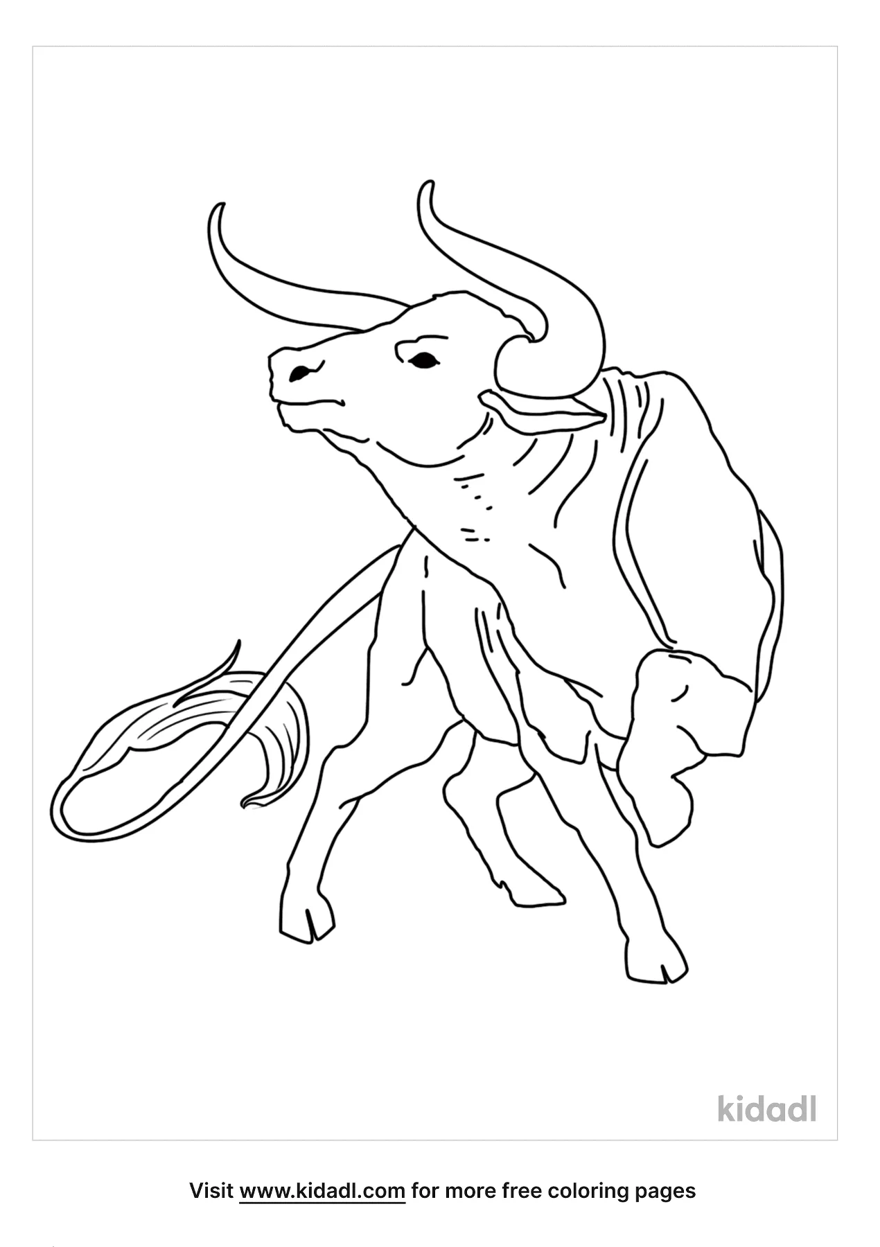 Free realistic bull coloring page coloring page printables