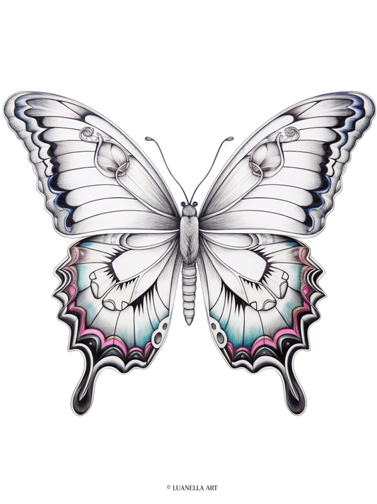 Butterfly coloring page â luanella art