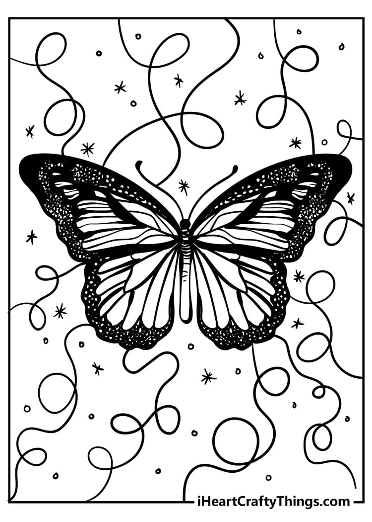 Butterfly coloring pages free printables