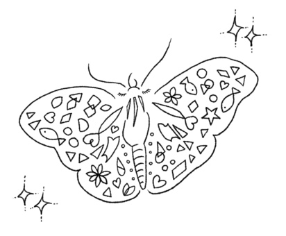 Free vectors butterfly illustration coloring pages