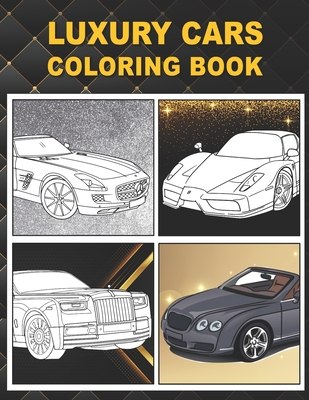 Luxury cars coloring book realistic illustrations with detailed captions exotic sport cars coloring pages for adults kids paperback village books building munity one book at a time