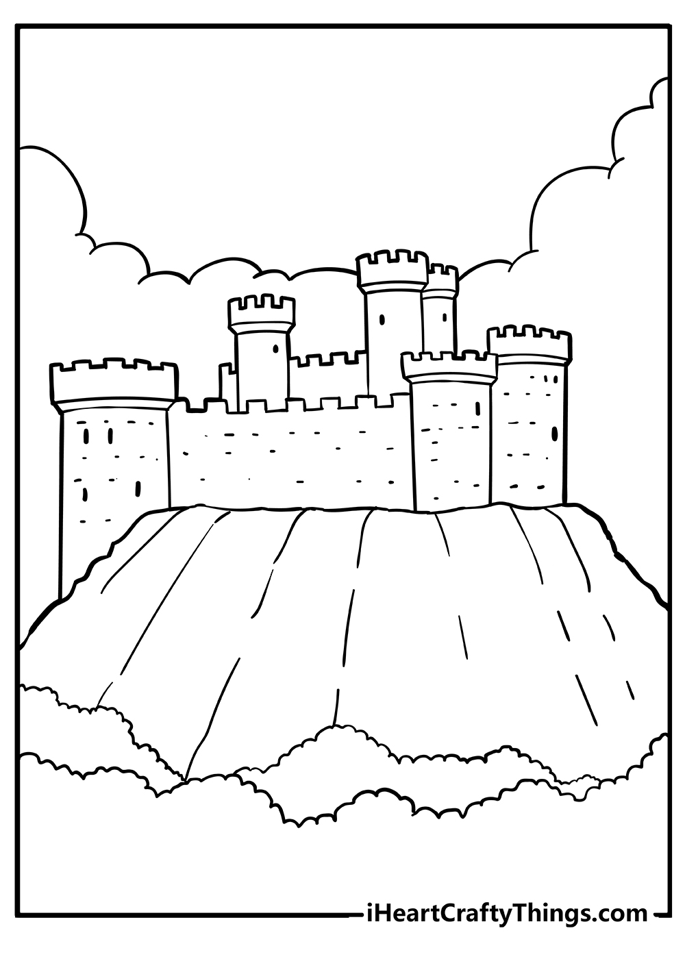 Castle coloring pages free printables