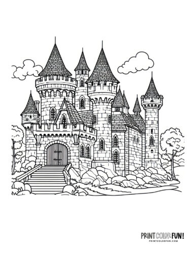 Fun castle clipart coloring pages inspiration creative projects for curious kids at