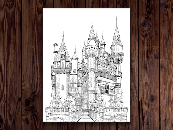 Medieval castle coloring pages immerse yourself in the majestic world of castles hand