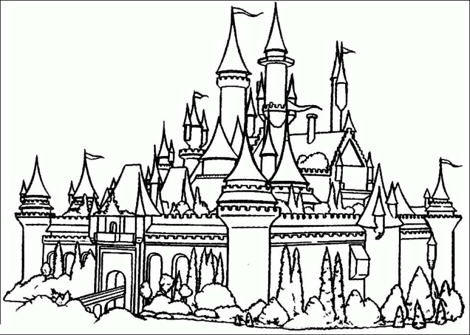 Free printable castle coloring pages