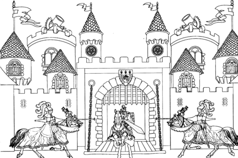 King arthur castle coloring page free printable coloring pages