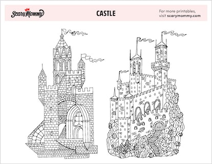 Castle coloring pages thatll keep the kids entertained on a reign