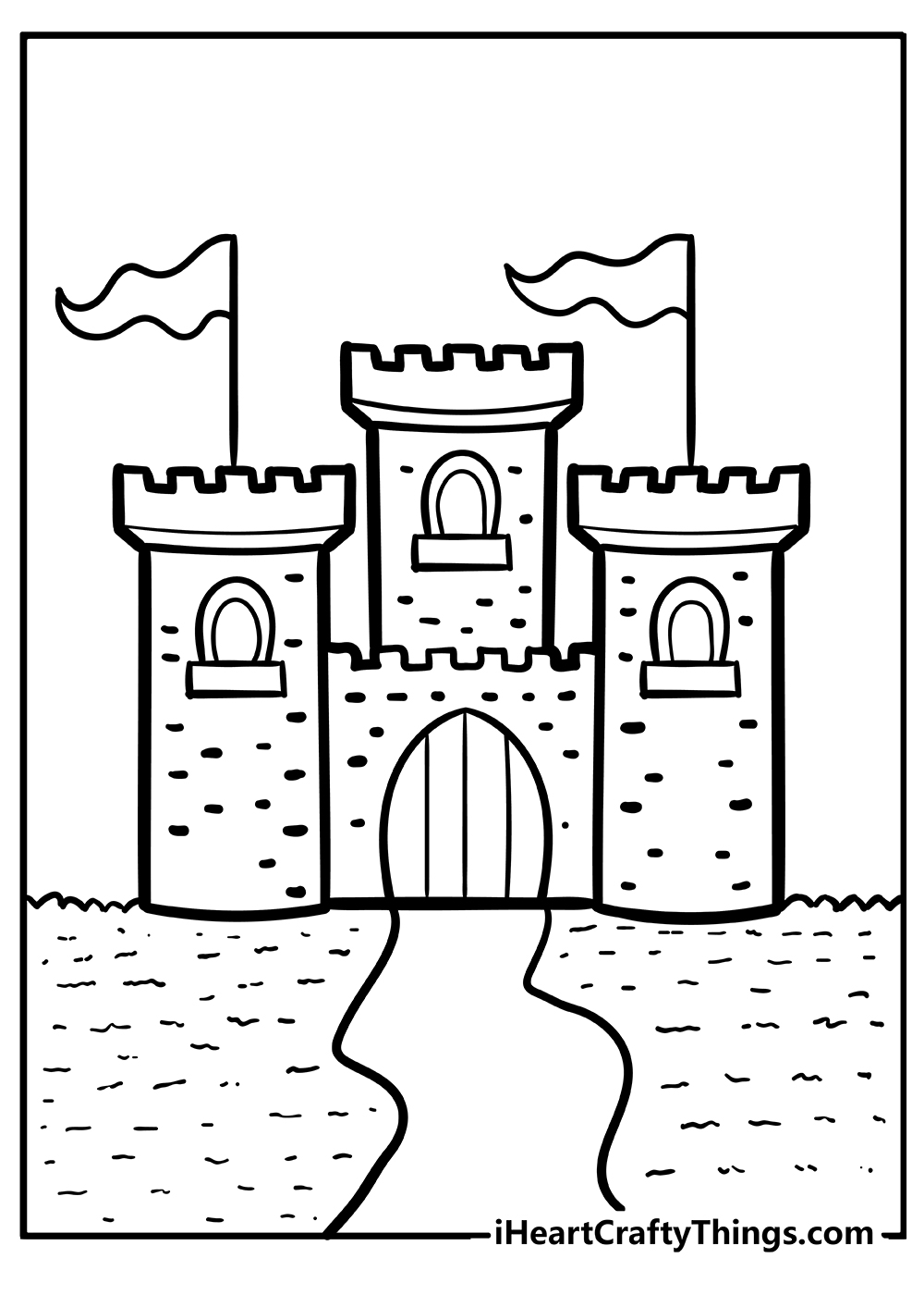 Castle coloring pages free printables