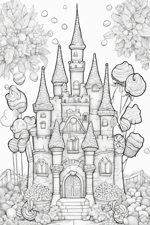 Fantasy castle outline