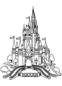 Castle coloring pages for adults kids