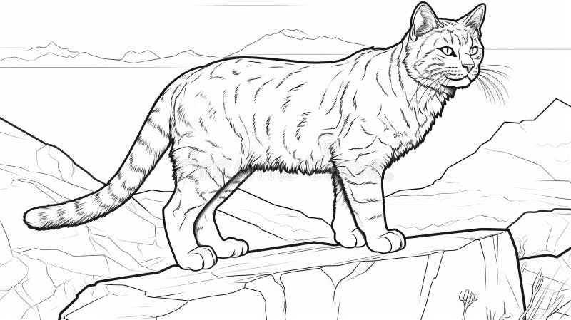 Bobcat coloring page stock illustrations â bobcat coloring page stock illustrations vectors clipart