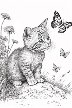 Kitty coloring page images â browse photos vectors and video