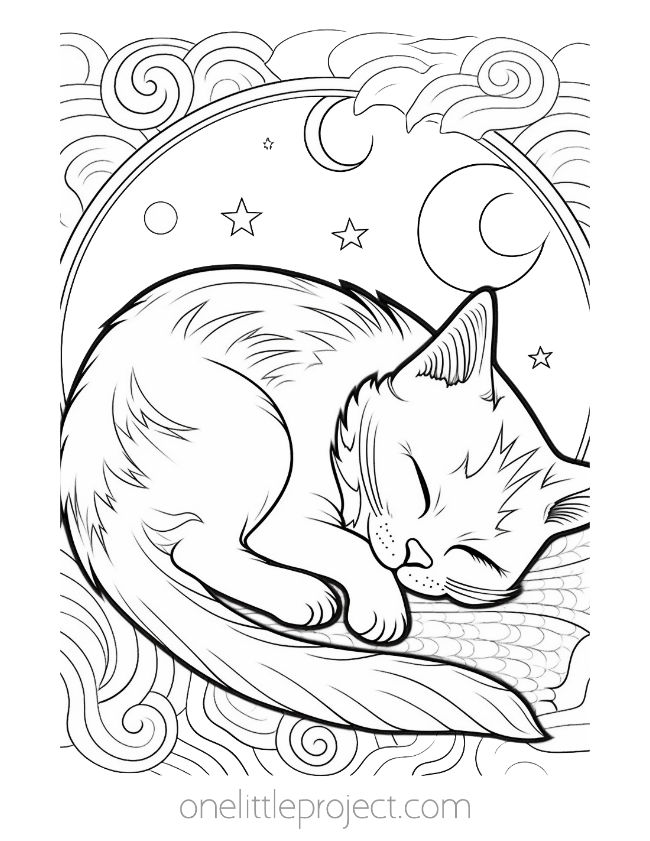 Cat coloring pages free printable kitten coloring sheets