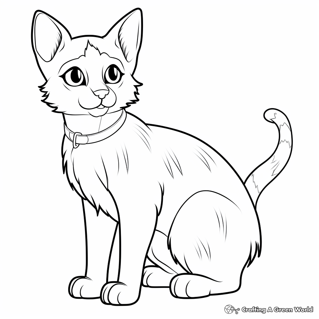 Siamese cat coloring pages