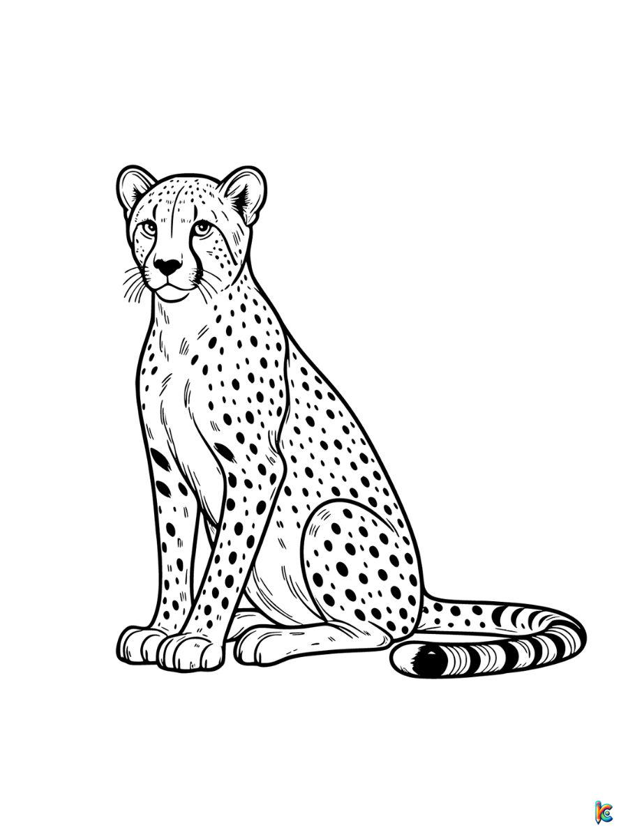 Cheetah coloring pages â