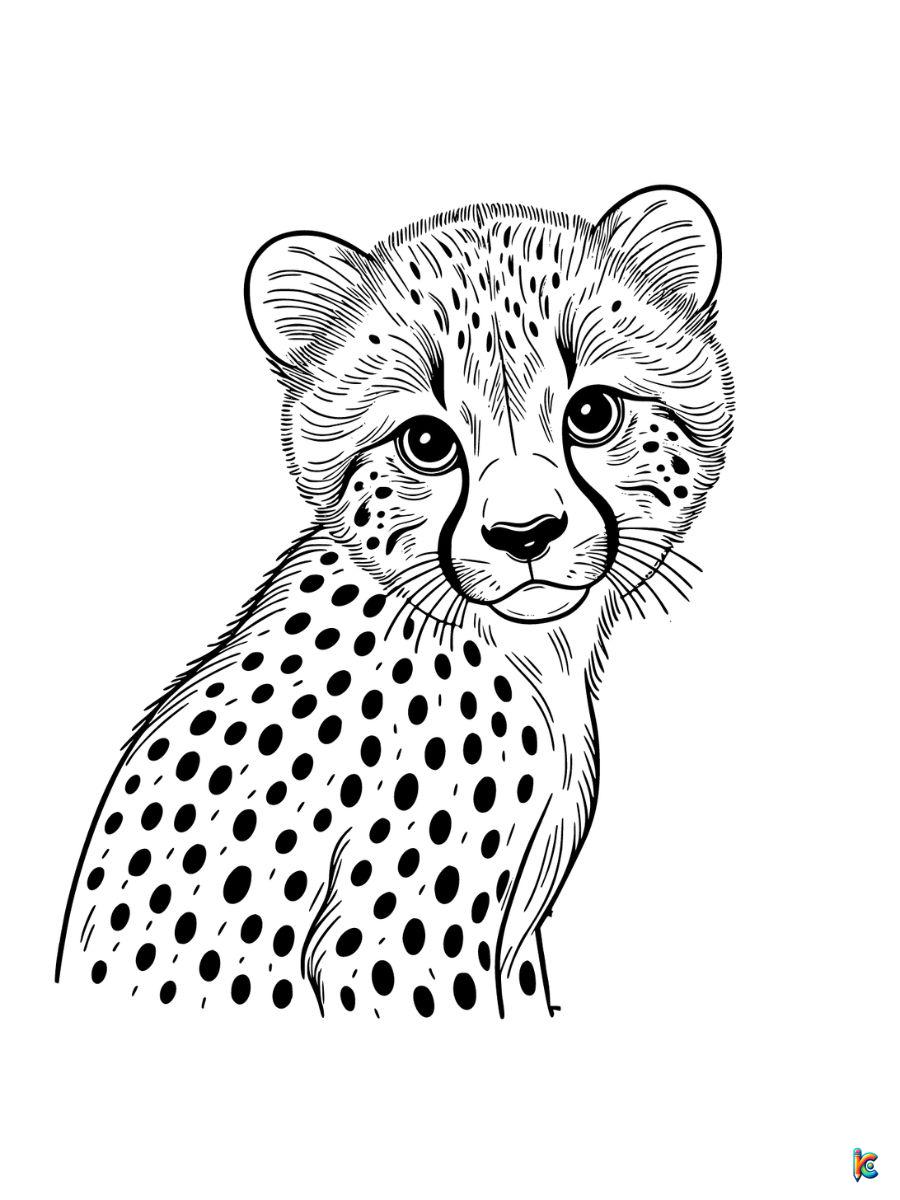 Cheetah coloring pages â