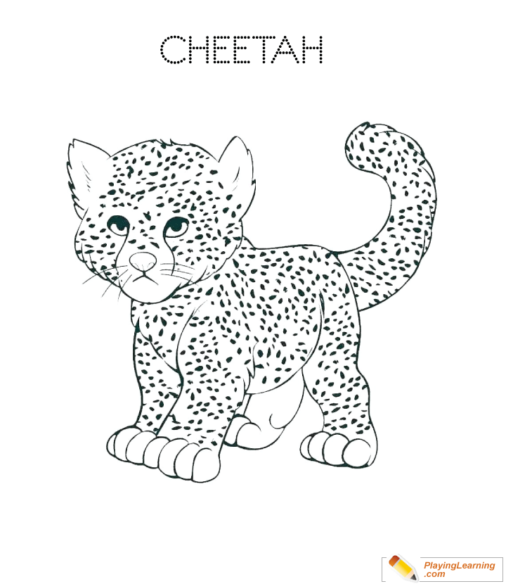 Cheetah coloring page free cheetah coloring page