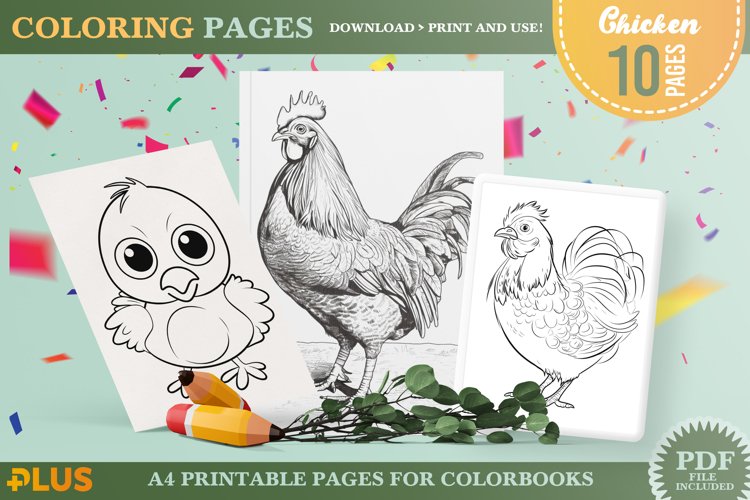 Chicken coloring pages