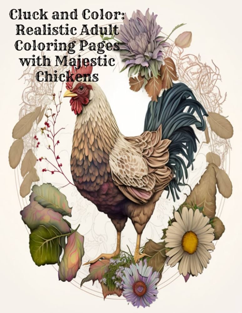 Buy cluck and color realistic adult colorg pages with majestic chickens book onle at low prices dia cluck and color realistic adult colorg pages with majestic chickens reviews ratgs