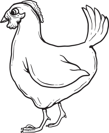 Free chickens coloring pages for kids