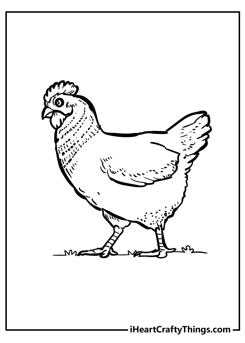 Chicken coloring pages free printables