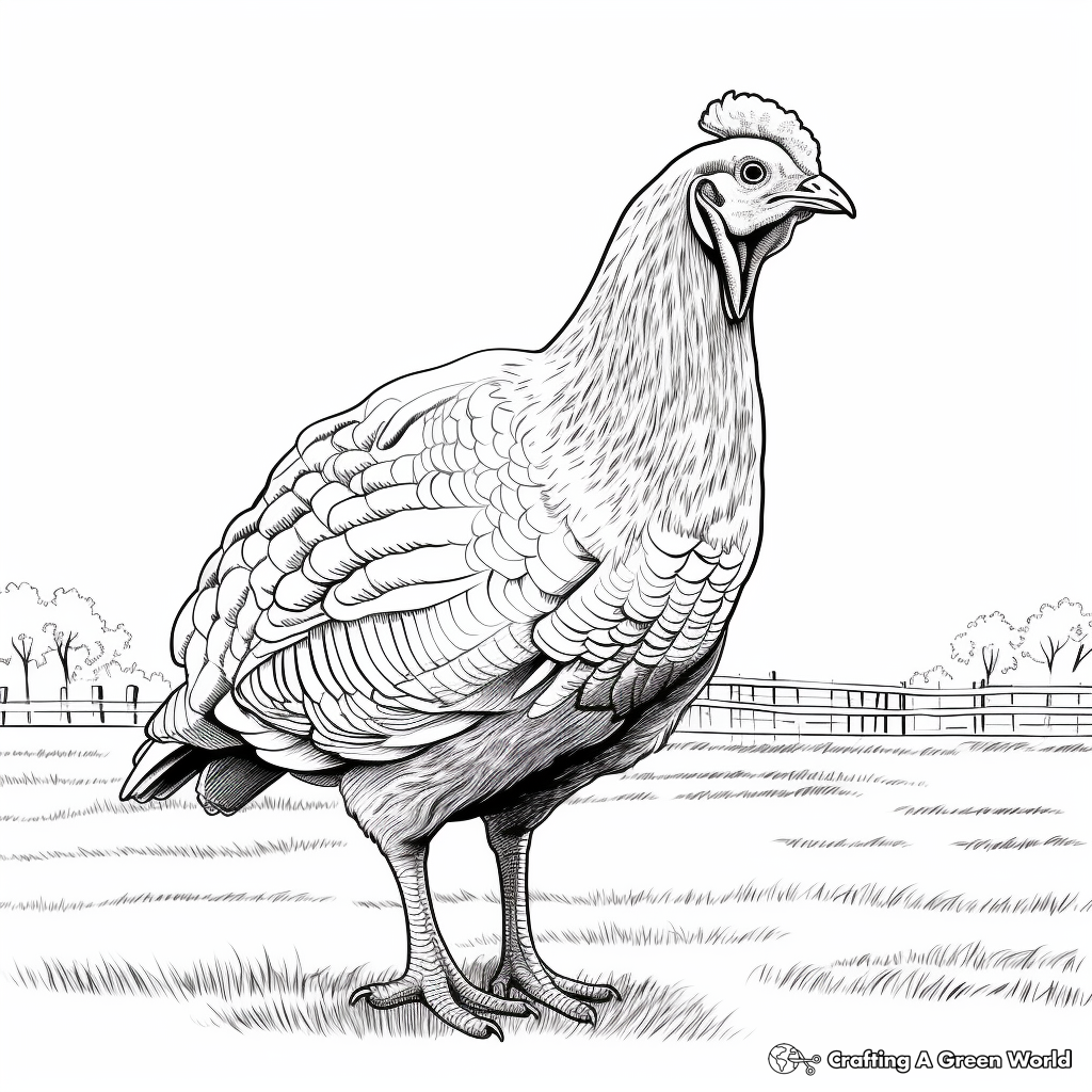 Realistic farm animal coloring pages
