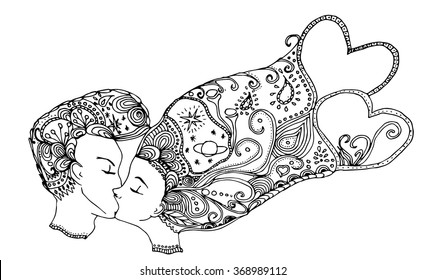 Adult coloring pages couples images stock photos d objects vectors