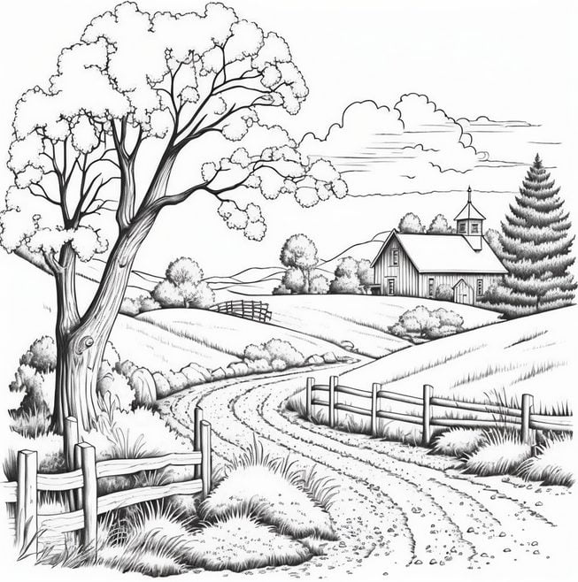 Midjourney prompts for coloring book pages