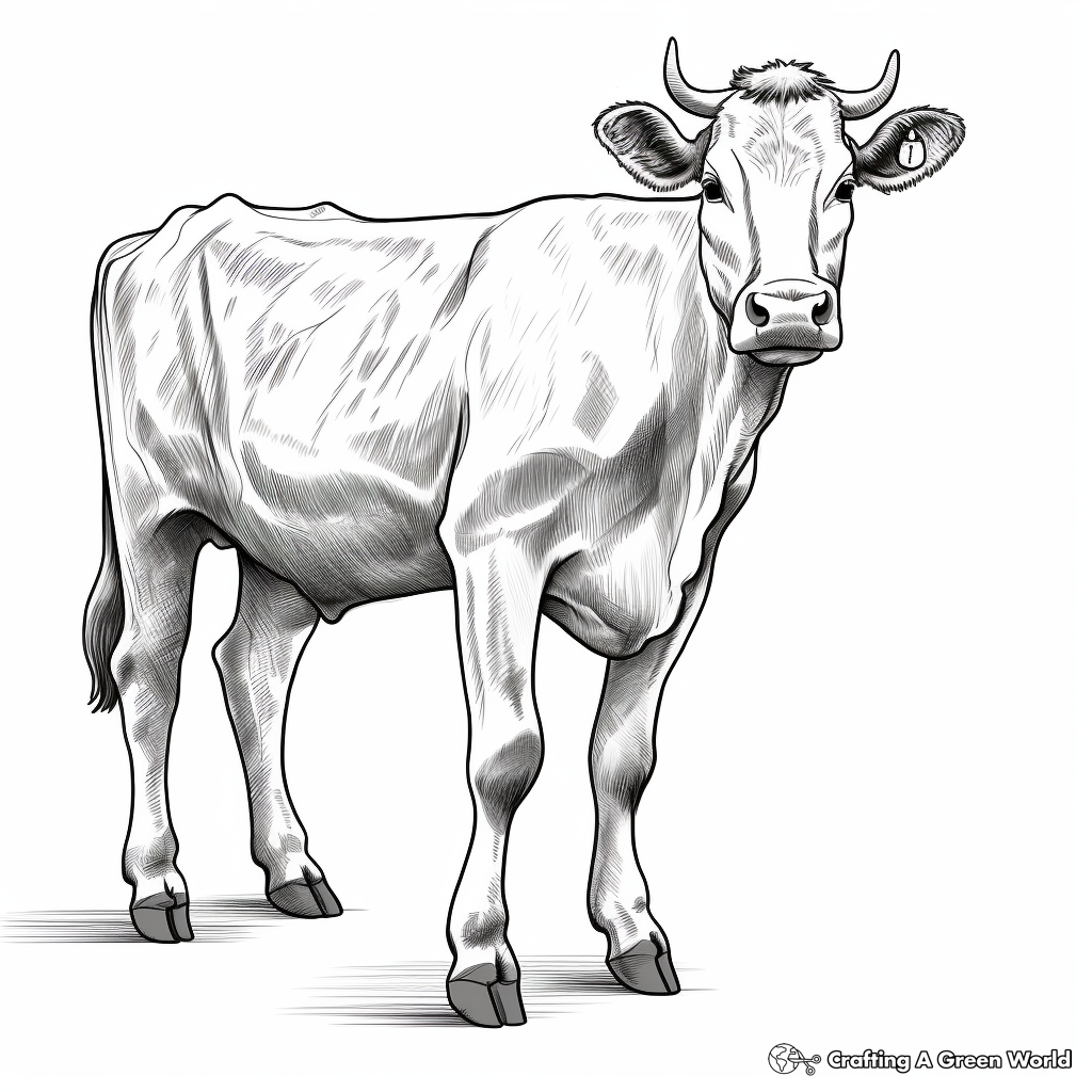 Realistic farm animal coloring pages