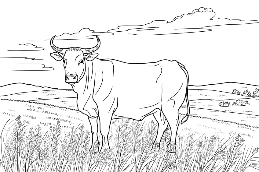 Cow coloring pages