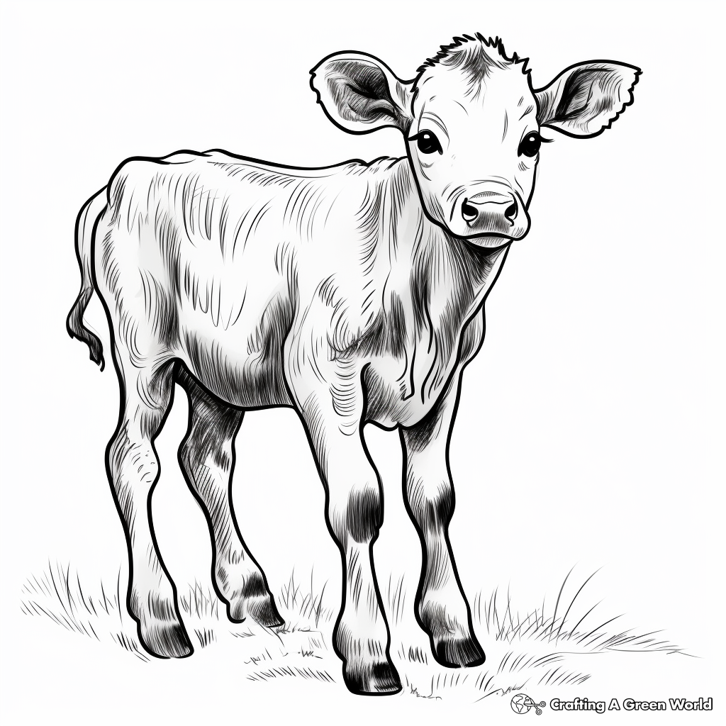 Baby cow coloring pages