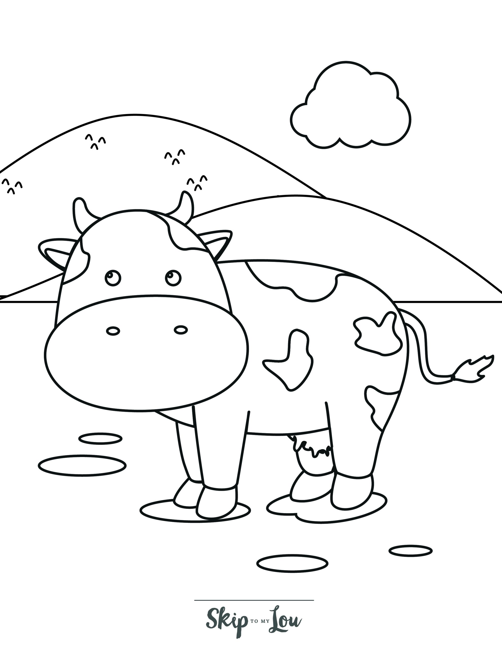 Free printable cow coloring pages with pdf download skip to my lou