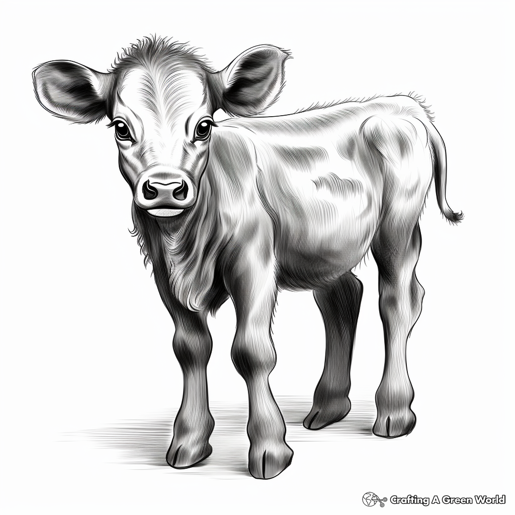 Baby cow coloring pages