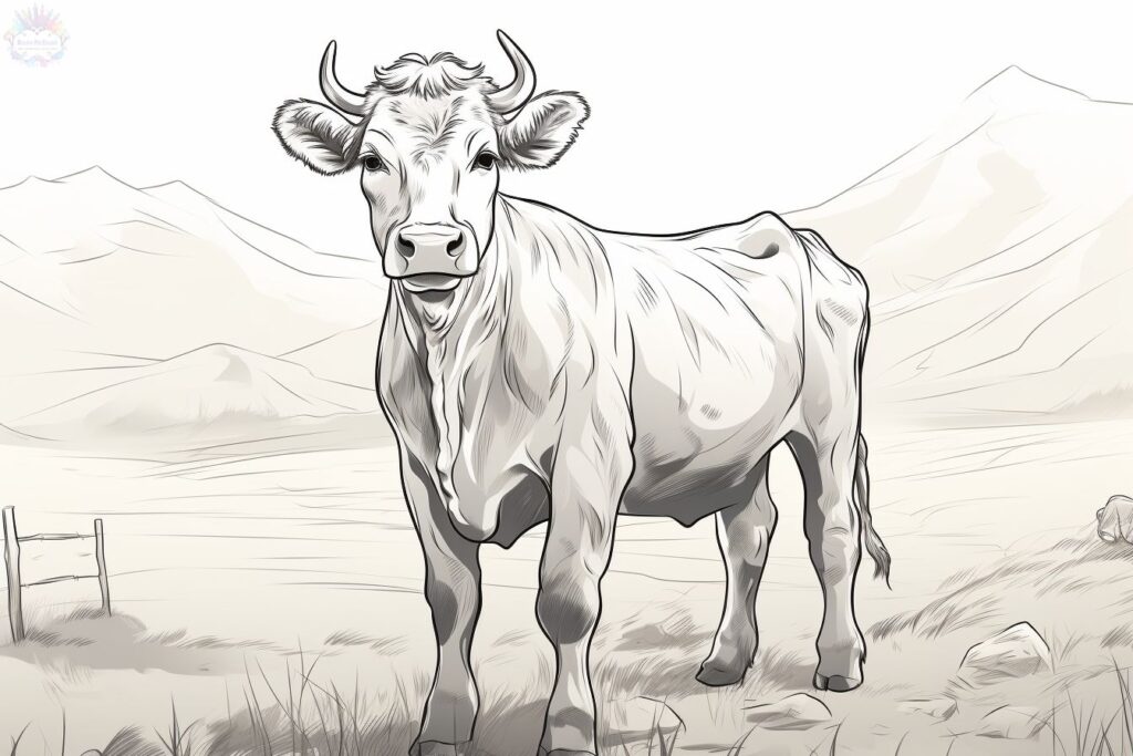 Cow coloring pages