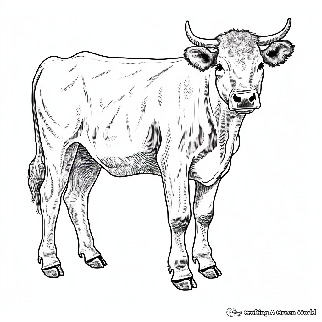 Cow for adults coloring pages