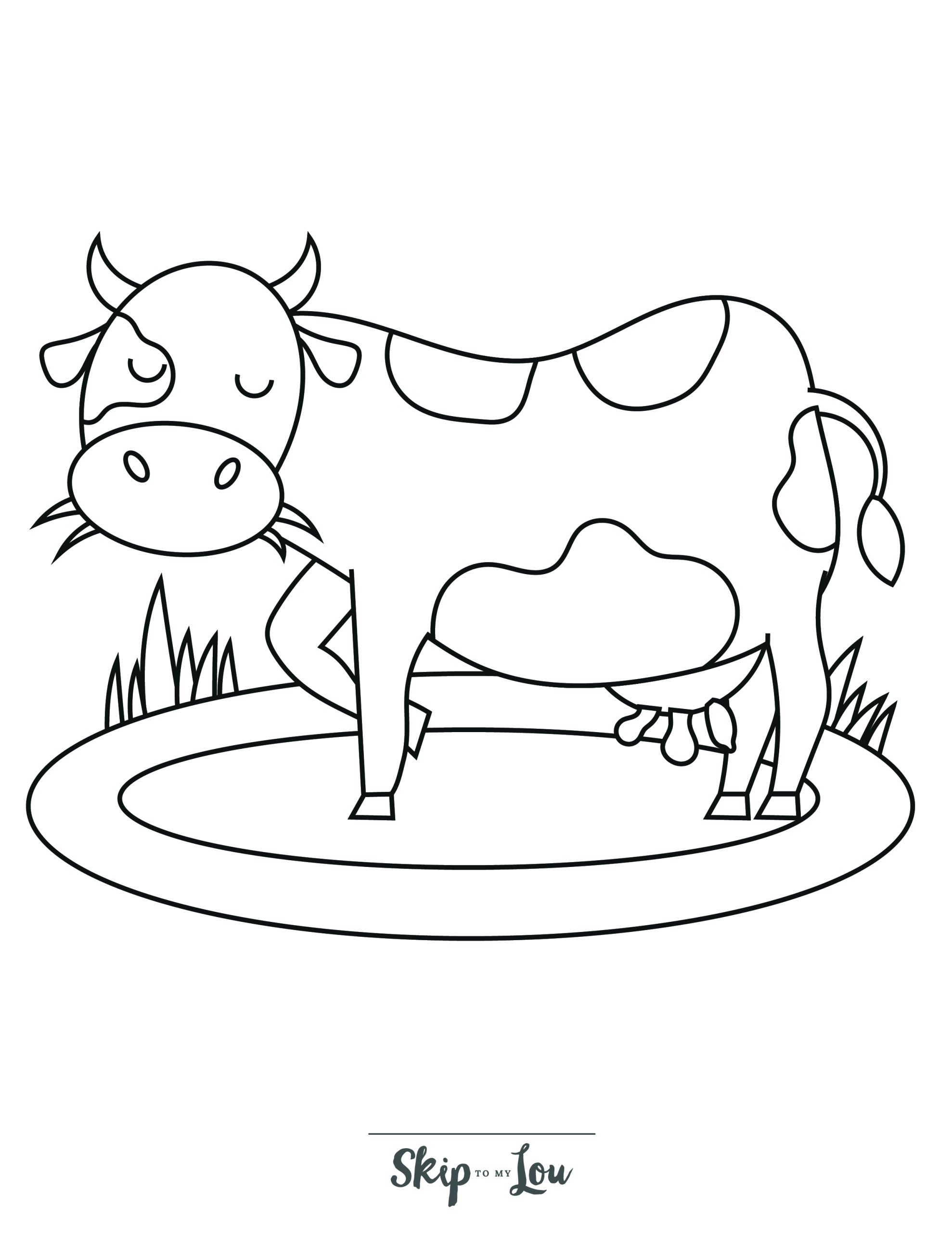 Free printable cow coloring pages with pdf download skip to my lou