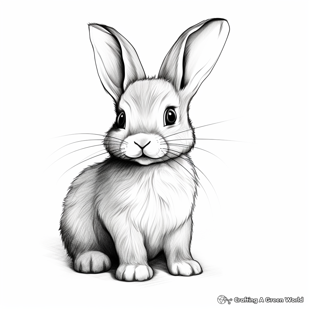 Baby bunny coloring pages