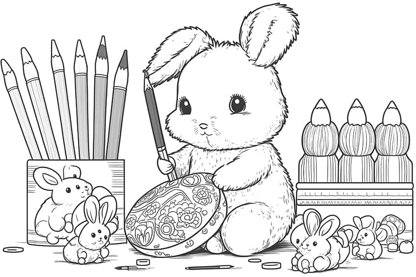 Bunny coloring pages