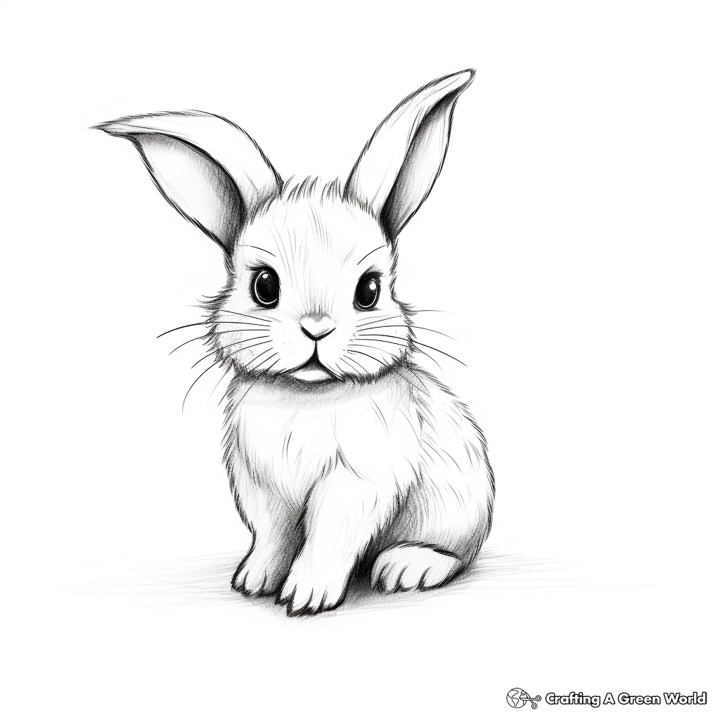 Baby bunny coloring pages