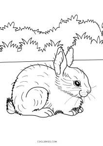 Free printable bunny coloring pages for kids