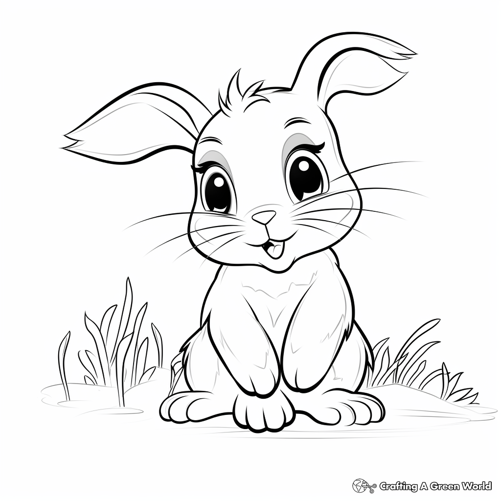 Baby bunny coloring pages