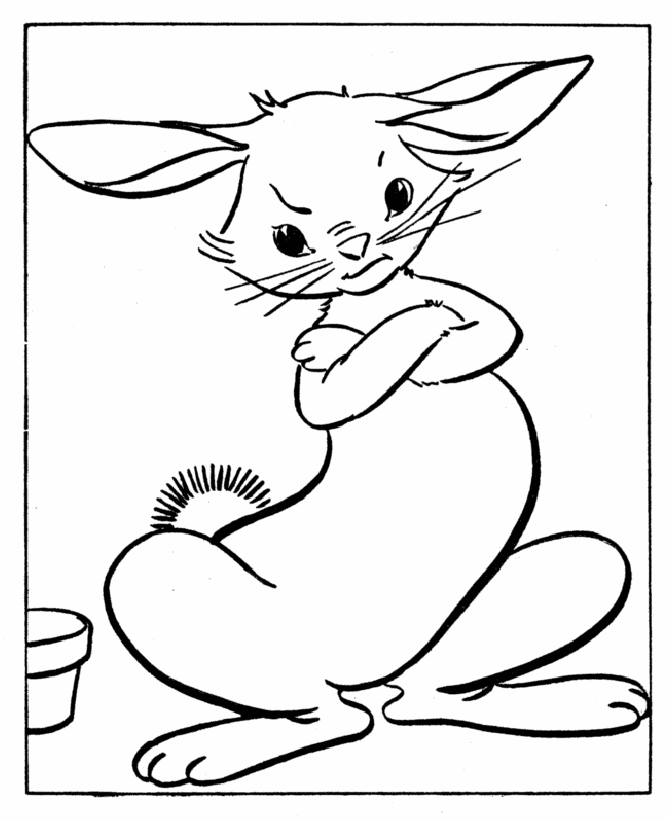 Easter bunny coloring pages funny bunny printable easter bunny coloring page activity sheets