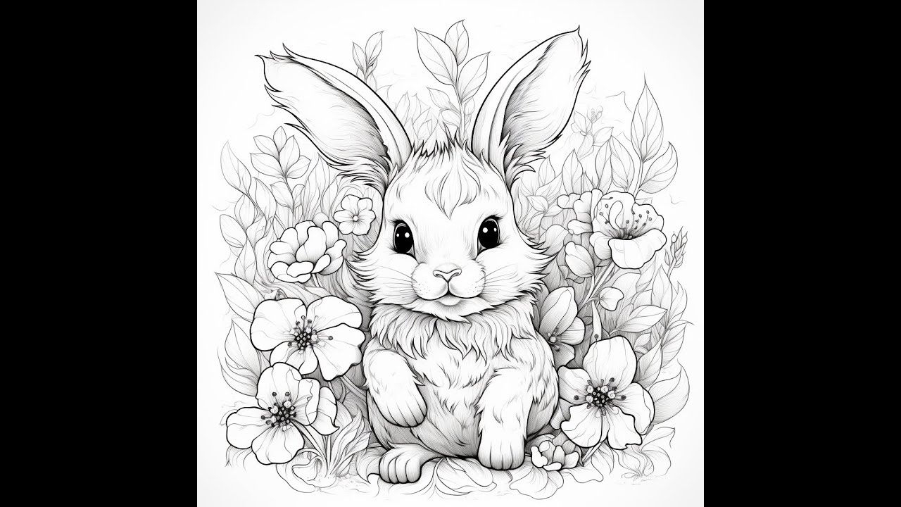 Beautiful fluffle bunnies coloring book