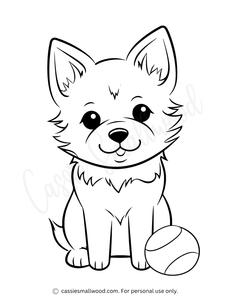 Cute dog coloring pages