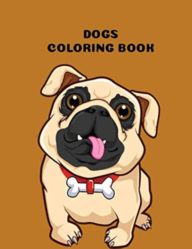 Dogs coloring book fun and educational funny dog coloring pages gifts for kids and preschoolers